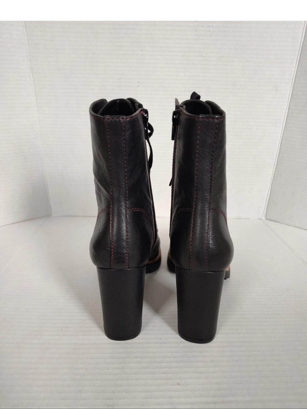 Naturalizer Black Leather Boots "VOTE" Spell out Political Size 10 Rare - Picture 8 of 9